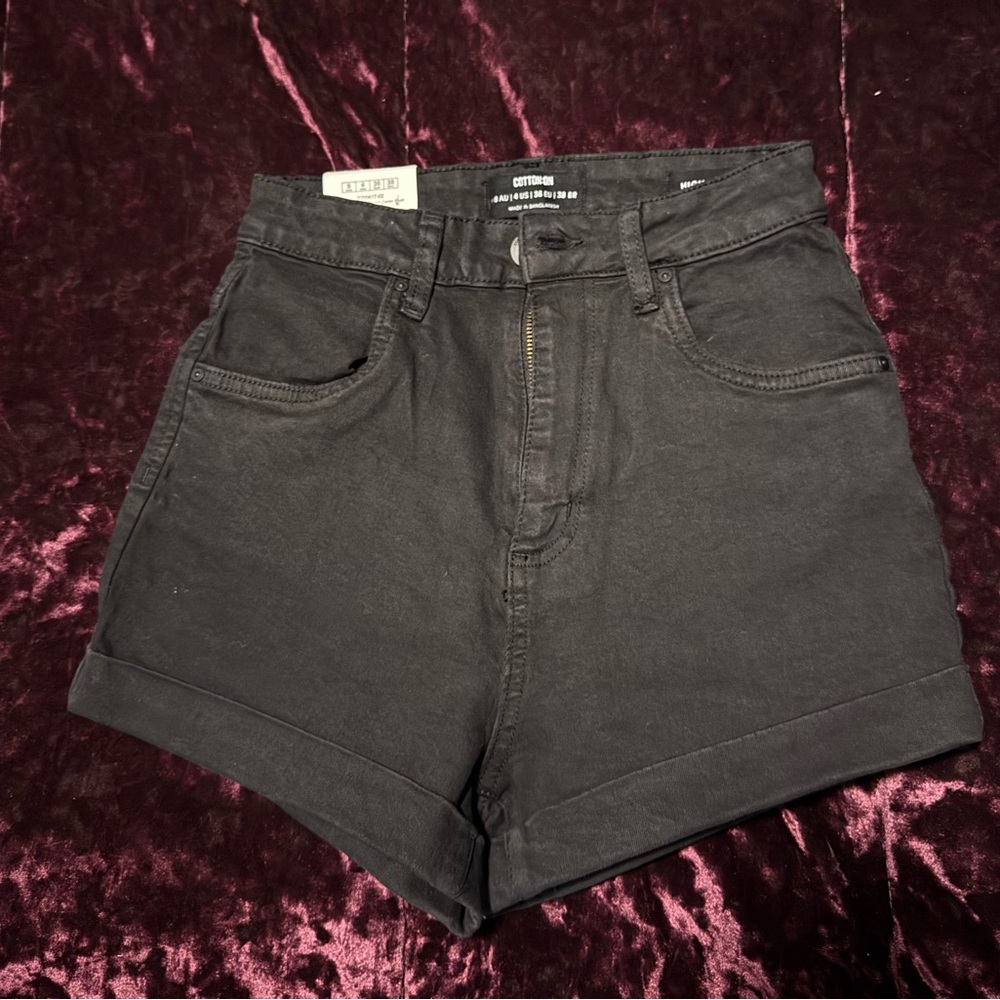 Cotton On Black Jean Shorts